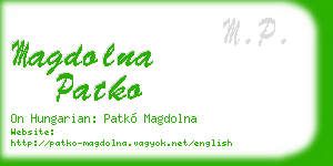 magdolna patko business card